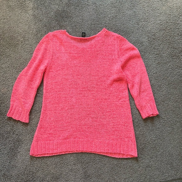 Cupio peachy pink loose knit sweater XL - Picture 2 of 4